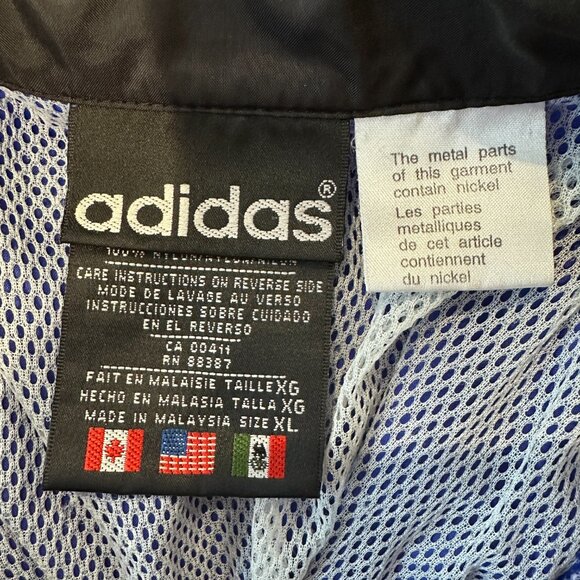 Vintage 90s Adidas Kentucky Wildcats Soccer Windbreaker Warm Up Jacket Men's XL - Picture 5 of 8